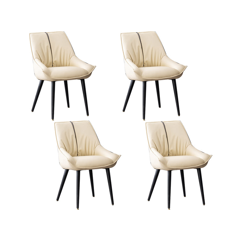 Modern PU Leather Side Chair Parsons Indoor Dining Chair for Home