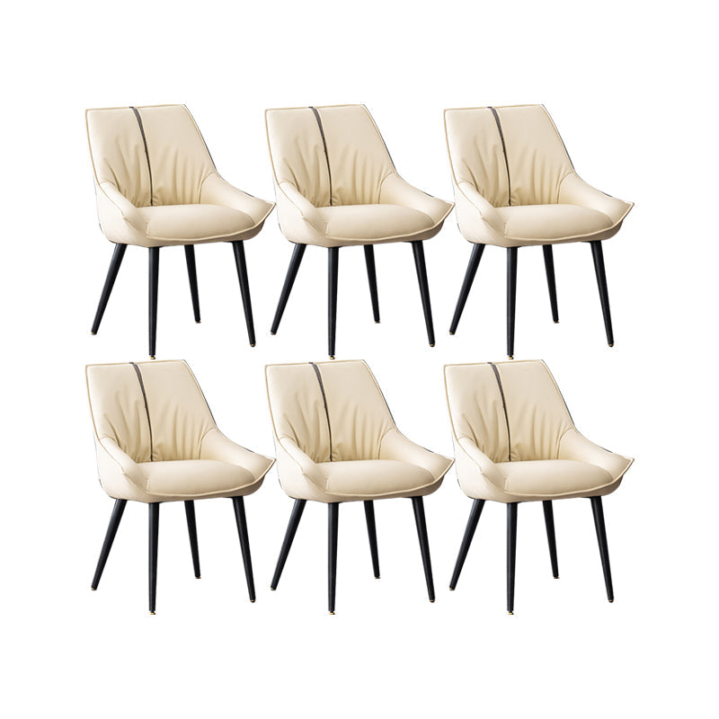 Modern PU Leather Side Chair Parsons Indoor Dining Chair for Home