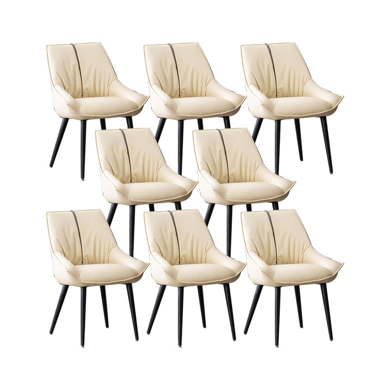 Modern PU Leather Side Chair Parsons Indoor Dining Chair for Home