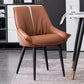 Modern PU Leather Side Chair Parsons Indoor Dining Chair for Home