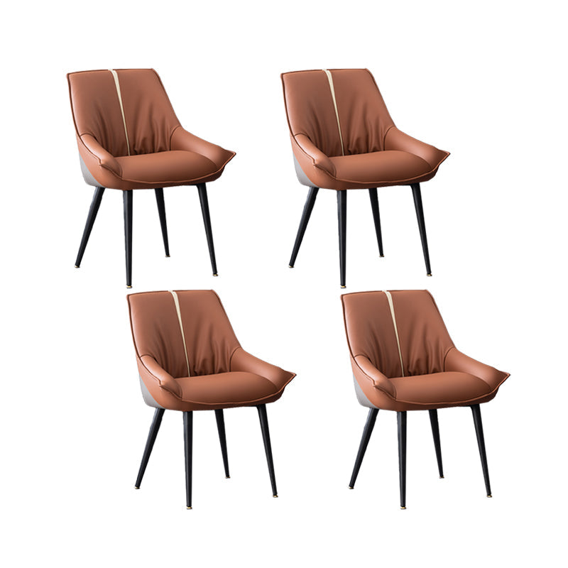 Modern PU Leather Side Chair Parsons Indoor Dining Chair for Home