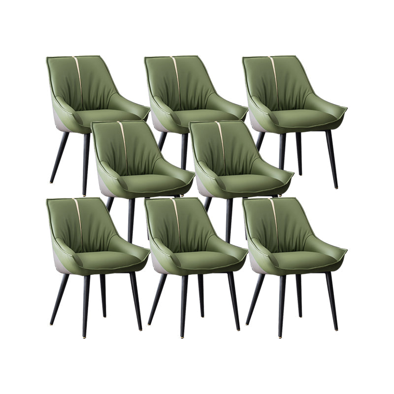 Modern PU Leather Side Chair Parsons Indoor Dining Chair for Home