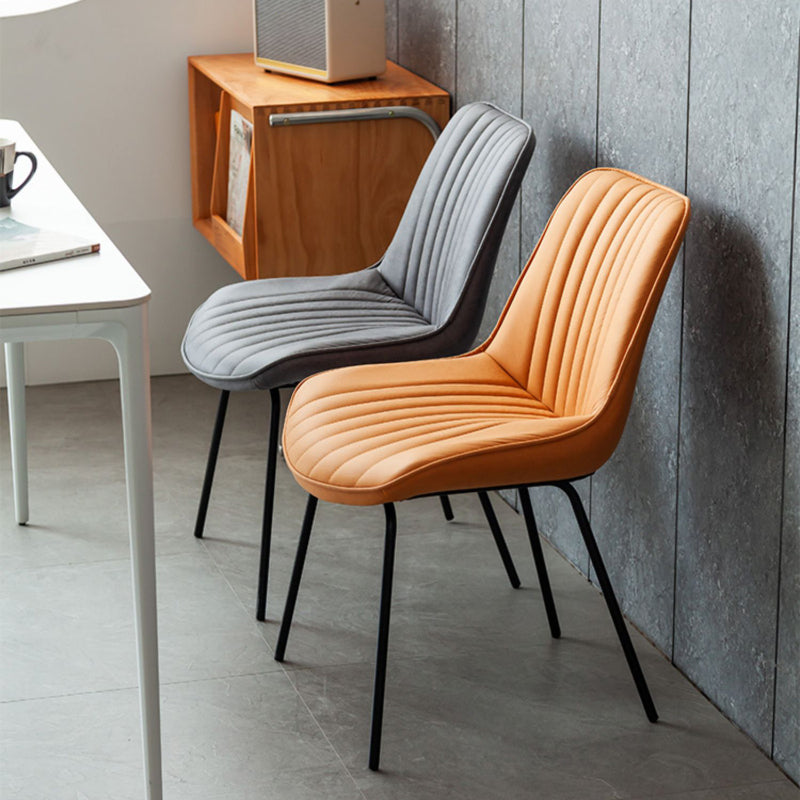 Glam Style Side Chair Faux Leather Gold Frame Dining Chair for Home Clearhalo 'Dining Chairs' 'Dining Tables & Seating' 'dining_chair' 'furn' 'furn_dining_chair' 'Furniture' 'Kitchen & Dining Furniture' 6962579
