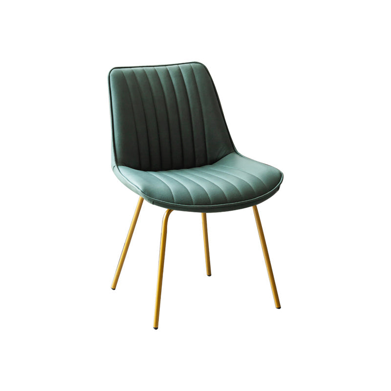 Glam Style Side Chair Faux Leather Gold Frame Dining Chair for Home Clearhalo 'Dining Chairs' 'Dining Tables & Seating' 'dining_chair' 'furn' 'furn_dining_chair' 'Furniture' 'Kitchen & Dining Furniture' 6962585