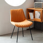 Glam Style Side Chair Faux Leather Gold Frame Dining Chair for Home Orange 1 Piece Clearhalo 'Dining Chairs' 'Dining Tables & Seating' 'dining_chair' 'furn' 'furn_dining_chair' 'Furniture' 'Kitchen & Dining Furniture' 6962587