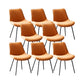 Glam Style Side Chair Faux Leather Gold Frame Dining Chair for Home Orange 8 Piece Set Clearhalo 'Dining Chairs' 'Dining Tables & Seating' 'dining_chair' 'furn' 'furn_dining_chair' 'Furniture' 'Kitchen & Dining Furniture' 6962595