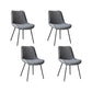 Glam Style Side Chair Faux Leather Gold Frame Dining Chair for Home Grey 4 Piece Set Clearhalo 'Dining Chairs' 'Dining Tables & Seating' 'dining_chair' 'furn' 'furn_dining_chair' 'Furniture' 'Kitchen & Dining Furniture' 6962599