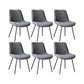 Glam Style Side Chair Faux Leather Gold Frame Dining Chair for Home Grey 6 Piece Set Clearhalo 'Dining Chairs' 'Dining Tables & Seating' 'dining_chair' 'furn' 'furn_dining_chair' 'Furniture' 'Kitchen & Dining Furniture' 6962600