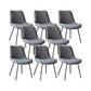 Glam Style Side Chair Faux Leather Gold Frame Dining Chair for Home Grey 8 Piece Set Clearhalo 'Dining Chairs' 'Dining Tables & Seating' 'dining_chair' 'furn' 'furn_dining_chair' 'Furniture' 'Kitchen & Dining Furniture' 6962601