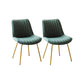 Glam Style Side Chair Faux Leather Gold Frame Dining Chair for Home Green 2 Piece Set Clearhalo 'Dining Chairs' 'Dining Tables & Seating' 'dining_chair' 'furn' 'furn_dining_chair' 'Furniture' 'Kitchen & Dining Furniture' 6962603