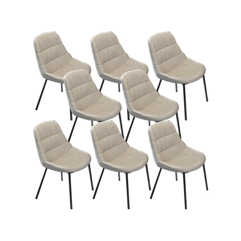 Modern Style Side Chair Leather Parsons Dining Chair for Home