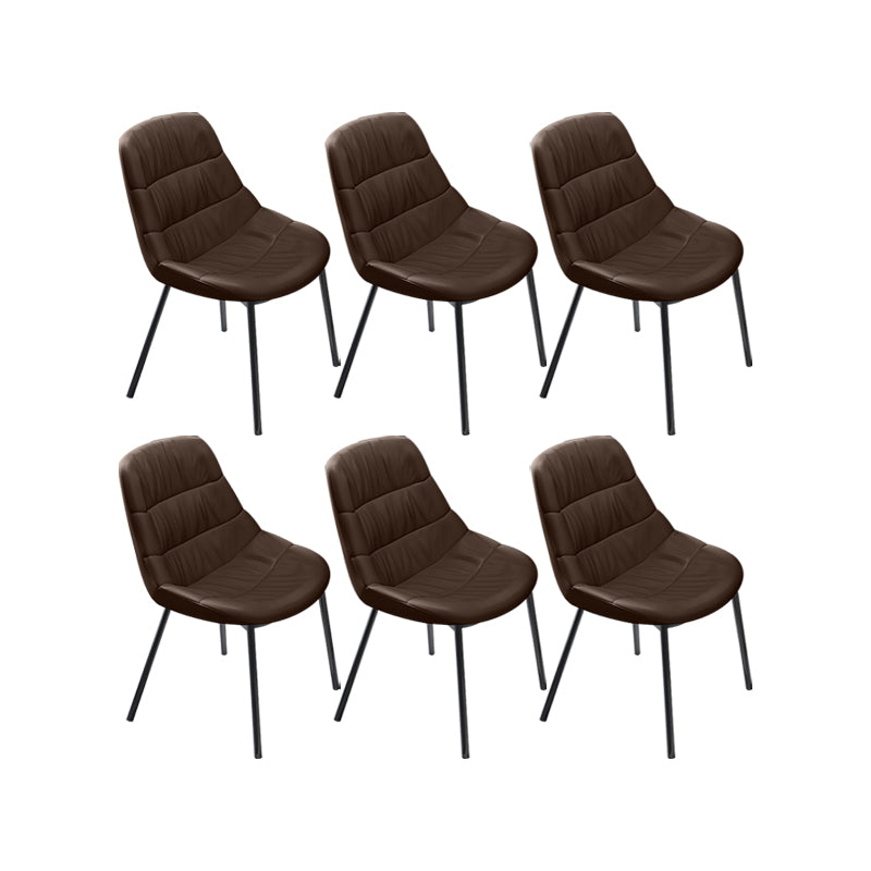 Modern Style Side Chair Leather Parsons Dining Chair for Home