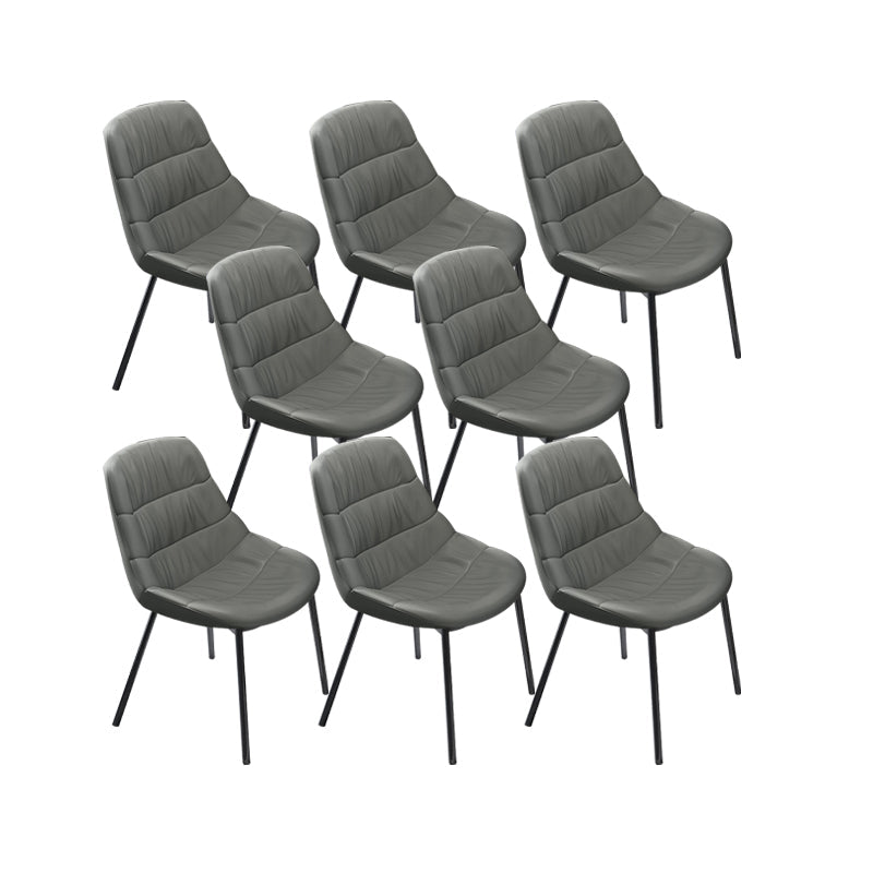 Modern Style Side Chair Leather Parsons Dining Chair for Home