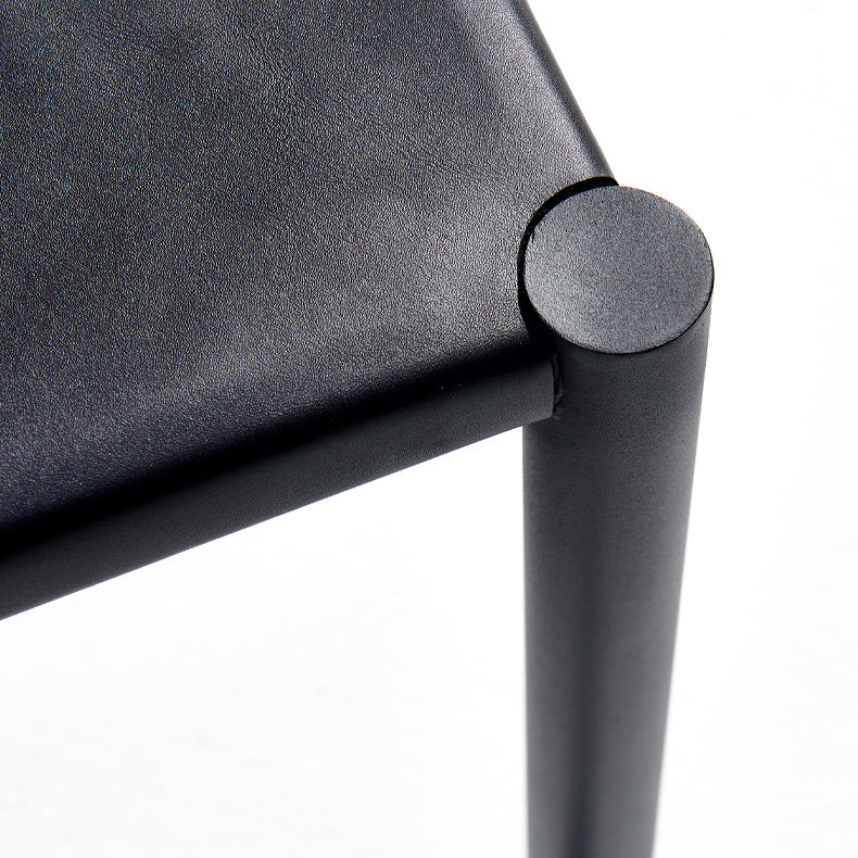 Modern Style Leather Side Chair Open Back Dining Chair for Home