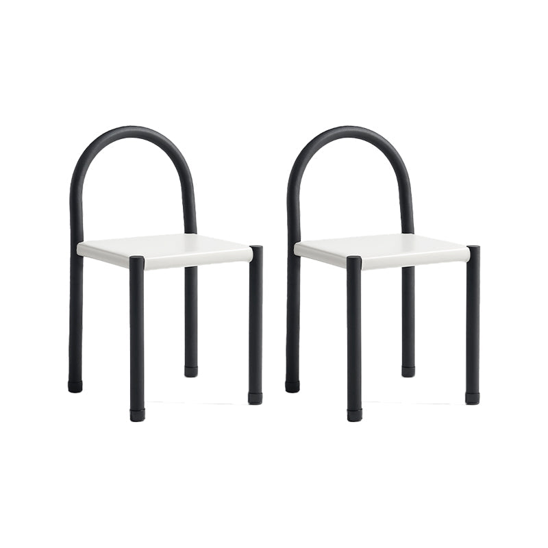 Modern Style Leather Side Chair Open Back Dining Chair for Home