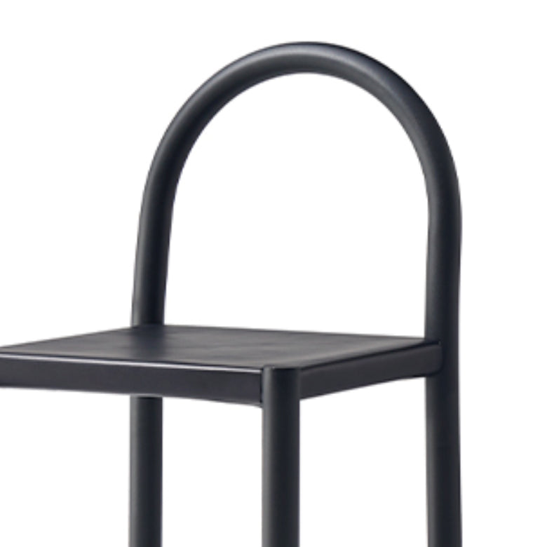 Modern Style Leather Side Chair Open Back Dining Chair for Home