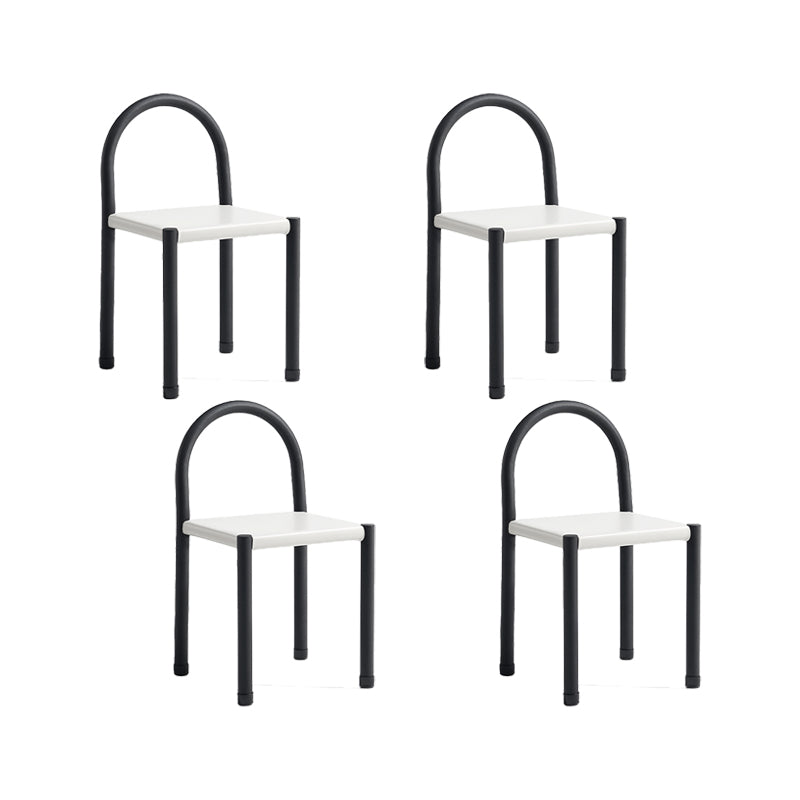 Modern Style Leather Side Chair Open Back Dining Chair for Home