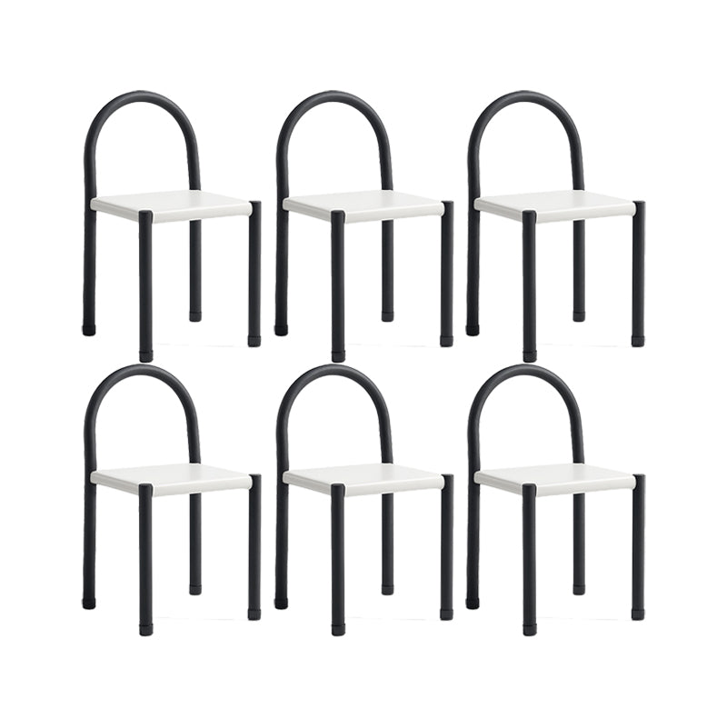 Modern Style Leather Side Chair Open Back Dining Chair for Home