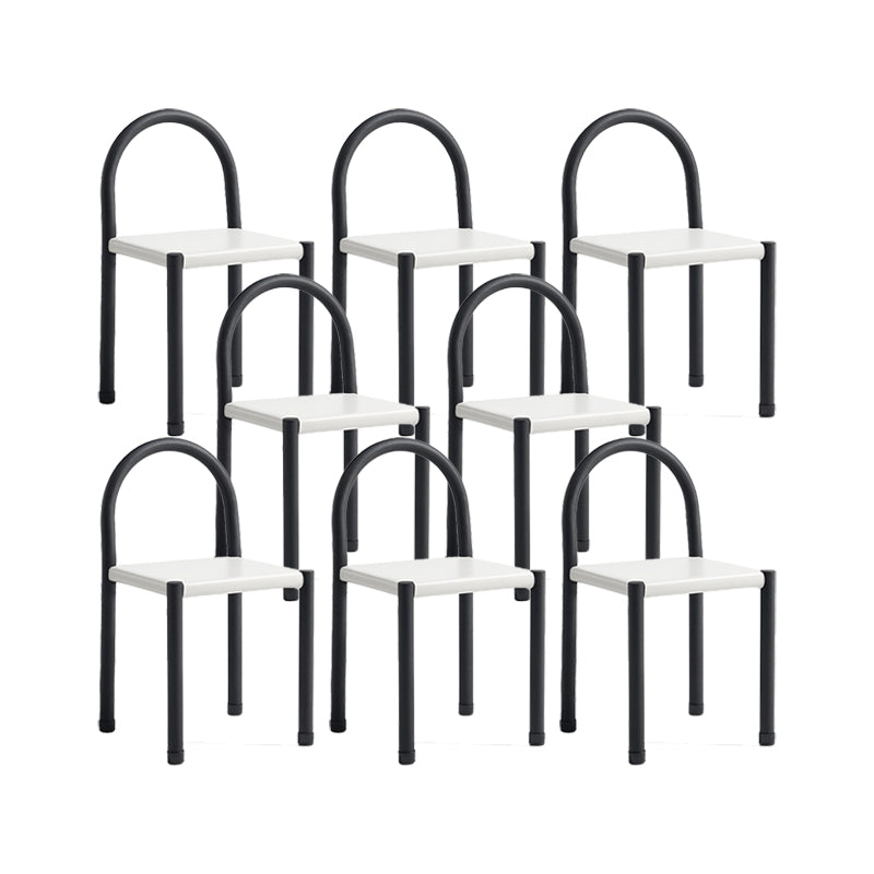 Modern Style Leather Side Chair Open Back Dining Chair for Home