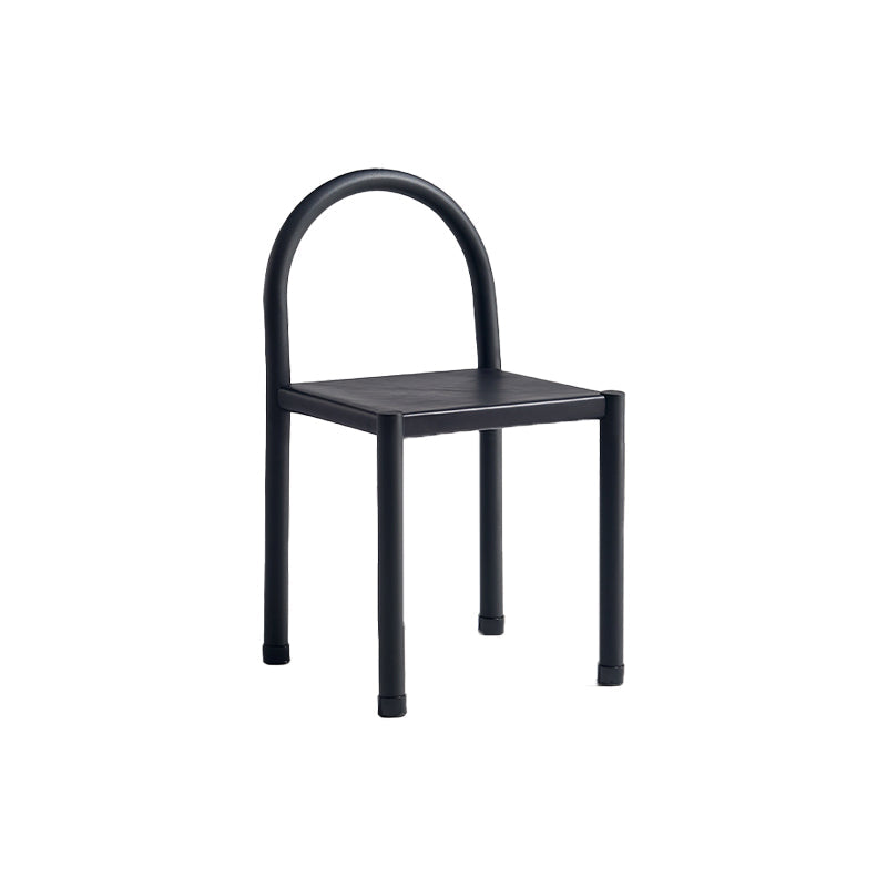 Modern Style Leather Side Chair Open Back Dining Chair for Home