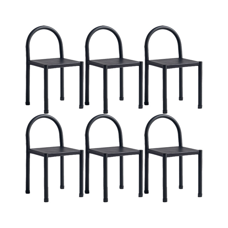 Modern Style Leather Side Chair Open Back Dining Chair for Home