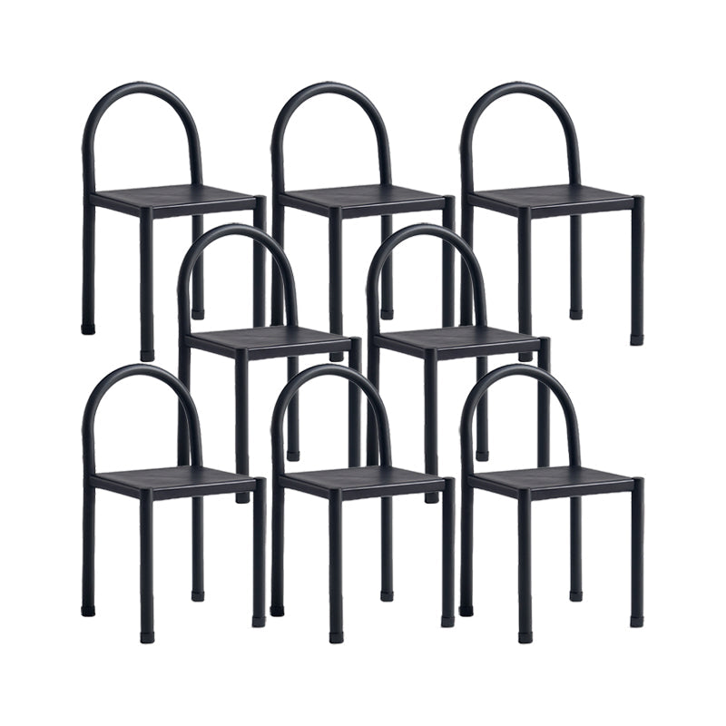 Modern Style Leather Side Chair Open Back Dining Chair for Home