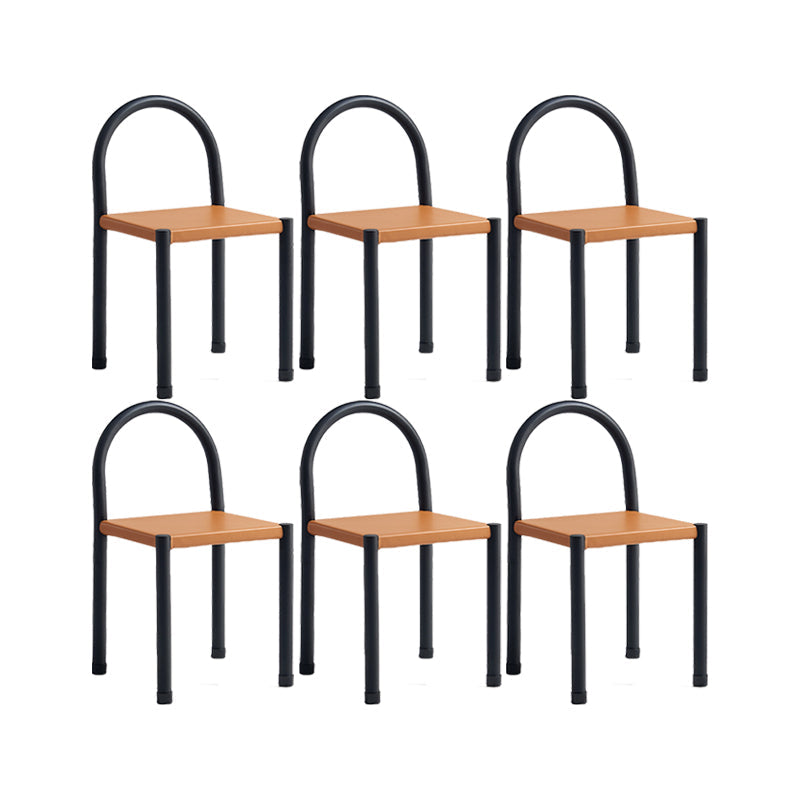 Modern Style Leather Side Chair Open Back Dining Chair for Home