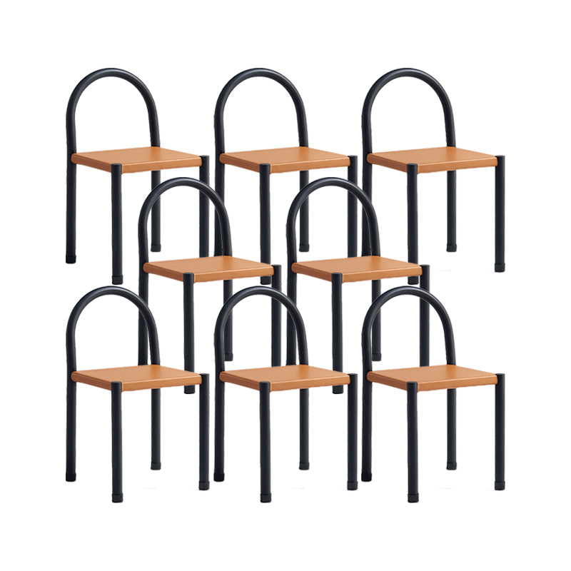 Modern Style Leather Side Chair Open Back Dining Chair for Home