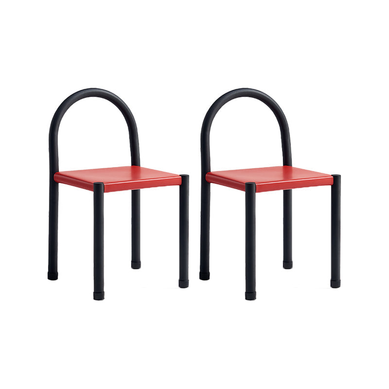 Modern Style Leather Side Chair Open Back Dining Chair for Home