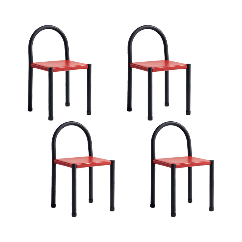 Modern Style Leather Side Chair Open Back Dining Chair for Home