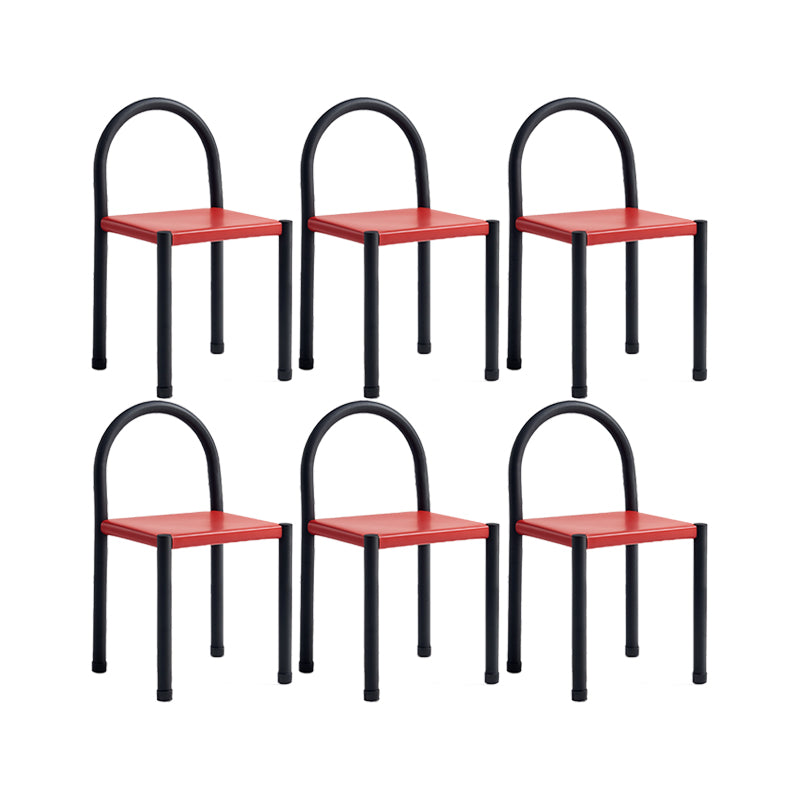 Modern Style Leather Side Chair Open Back Dining Chair for Home