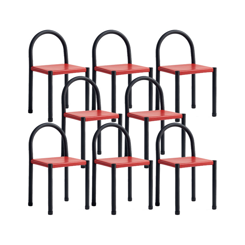 Modern Style Leather Side Chair Open Back Dining Chair for Home