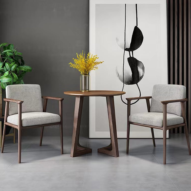 Solid Wood Arm Chair Upholstered Modern Dining Chair for Home Clearhalo 'Dining Chairs' 'Dining Tables & Seating' 'dining_chair' 'furn' 'furn_dining_chair' 'Furniture' 'Kitchen & Dining Furniture' 6962718
