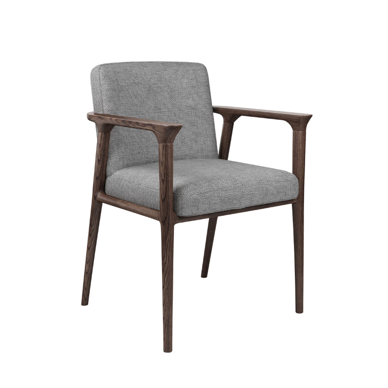 Solid Wood Arm Chair Upholstered Modern Dining Chair for Home Clearhalo 'Dining Chairs' 'Dining Tables & Seating' 'dining_chair' 'furn' 'furn_dining_chair' 'Furniture' 'Kitchen & Dining Furniture' 6962723