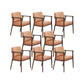 Solid Wood Arm Chair Upholstered Modern Dining Chair for Home Orange 8 Piece Set Clearhalo 'Dining Chairs' 'Dining Tables & Seating' 'dining_chair' 'furn' 'furn_dining_chair' 'Furniture' 'Kitchen & Dining Furniture' 6962738