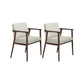 Solid Wood Arm Chair Upholstered Modern Dining Chair for Home Off-White 2 Piece Set Clearhalo 'Dining Chairs' 'Dining Tables & Seating' 'dining_chair' 'furn' 'furn_dining_chair' 'Furniture' 'Kitchen & Dining Furniture' 6962740