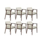Solid Wood Arm Chair Upholstered Modern Dining Chair for Home Off-White 6 Piece Set Clearhalo 'Dining Chairs' 'Dining Tables & Seating' 'dining_chair' 'furn' 'furn_dining_chair' 'Furniture' 'Kitchen & Dining Furniture' 6962742
