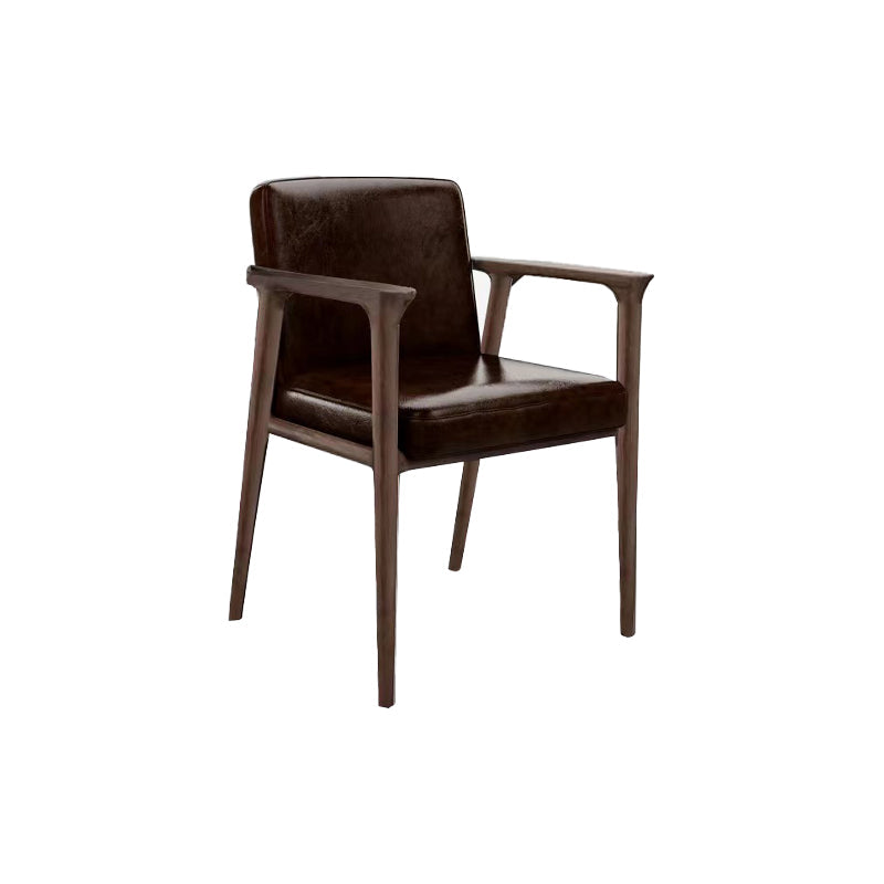 Solid Wood Arm Chair Upholstered Modern Dining Chair for Home Coffee 1 Piece Clearhalo 'Dining Chairs' 'Dining Tables & Seating' 'dining_chair' 'furn' 'furn_dining_chair' 'Furniture' 'Kitchen & Dining Furniture' 6962744