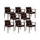 Solid Wood Arm Chair Upholstered Modern Dining Chair for Home Coffee 8 Piece Set Clearhalo 'Dining Chairs' 'Dining Tables & Seating' 'dining_chair' 'furn' 'furn_dining_chair' 'Furniture' 'Kitchen & Dining Furniture' 6962748