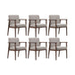 Solid Wood Arm Chair Upholstered Modern Dining Chair for Home Light Gray 6 Piece Set Clearhalo 'Dining Chairs' 'Dining Tables & Seating' 'dining_chair' 'furn' 'furn_dining_chair' 'Furniture' 'Kitchen & Dining Furniture' 6962752