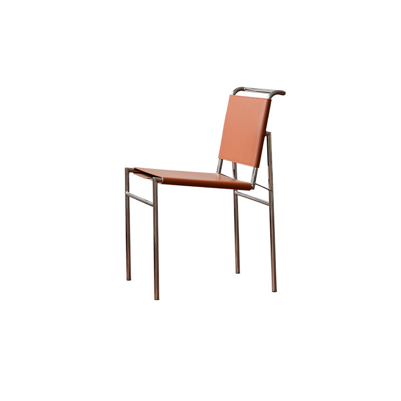 Modern Style Side Chair Faux Leather Open Back Dining Chair for Home Clearhalo 'Dining Chairs' 'Dining Tables & Seating' 'dining_chair' 'furn' 'furn_dining_chair' 'Furniture' 'Kitchen & Dining Furniture' 6962815