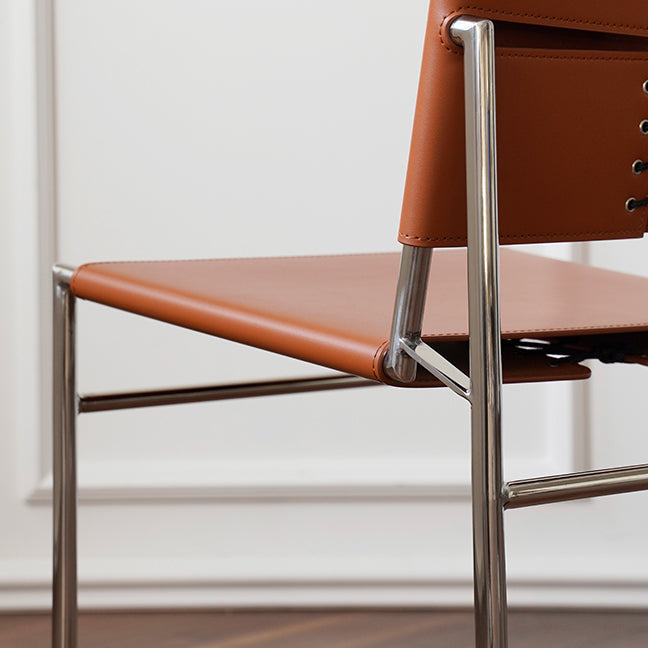 Modern Style Side Chair Faux Leather Open Back Dining Chair for Home Clearhalo 'Dining Chairs' 'Dining Tables & Seating' 'dining_chair' 'furn' 'furn_dining_chair' 'Furniture' 'Kitchen & Dining Furniture' 6962818
