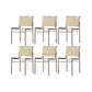 Modern Style Side Chair Faux Leather Open Back Dining Chair for Home Yellow 6 Piece Set Clearhalo 'Dining Chairs' 'Dining Tables & Seating' 'dining_chair' 'furn' 'furn_dining_chair' 'Furniture' 'Kitchen & Dining Furniture' 6962824