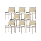 Modern Style Side Chair Faux Leather Open Back Dining Chair for Home Yellow 8 Piece Set Clearhalo 'Dining Chairs' 'Dining Tables & Seating' 'dining_chair' 'furn' 'furn_dining_chair' 'Furniture' 'Kitchen & Dining Furniture' 6962825