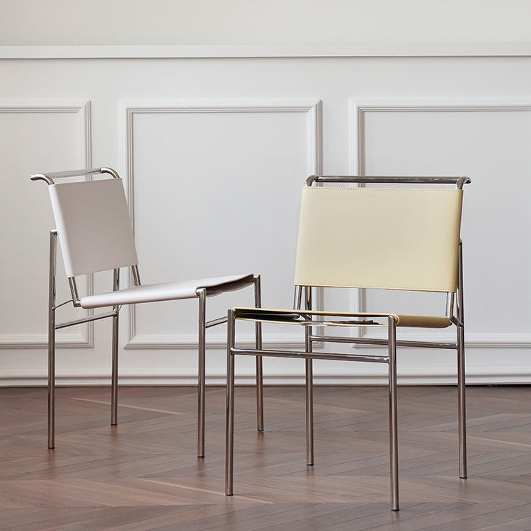 Modern Style Side Chair Faux Leather Open Back Dining Chair for Home Clearhalo 'Dining Chairs' 'Dining Tables & Seating' 'dining_chair' 'furn' 'furn_dining_chair' 'Furniture' 'Kitchen & Dining Furniture' 6962826