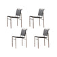 Modern Style Side Chair Faux Leather Open Back Dining Chair for Home Black 4 Piece Set Clearhalo 'Dining Chairs' 'Dining Tables & Seating' 'dining_chair' 'furn' 'furn_dining_chair' 'Furniture' 'Kitchen & Dining Furniture' 6962834