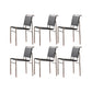 Modern Style Side Chair Faux Leather Open Back Dining Chair for Home Black 6 Piece Set Clearhalo 'Dining Chairs' 'Dining Tables & Seating' 'dining_chair' 'furn' 'furn_dining_chair' 'Furniture' 'Kitchen & Dining Furniture' 6962835