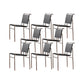 Modern Style Side Chair Faux Leather Open Back Dining Chair for Home Black 8 Piece Set Clearhalo 'Dining Chairs' 'Dining Tables & Seating' 'dining_chair' 'furn' 'furn_dining_chair' 'Furniture' 'Kitchen & Dining Furniture' 6962836