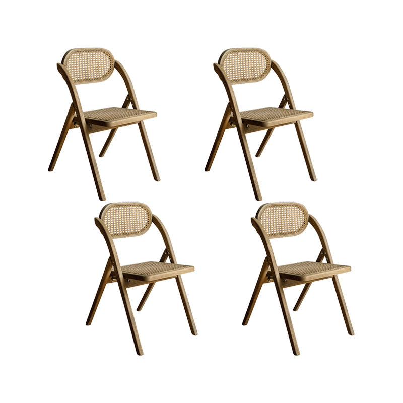 Solid Wood Side Chair Modern Folding Dining Chair for Living Room Camel 4 Piece Set Clearhalo 'Dining Chairs' 'Dining Tables & Seating' 'dining_chair' 'furn' 'furn_dining_chair' 'Furniture' 'Kitchen & Dining Furniture' 6962843