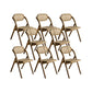 Solid Wood Side Chair Modern Folding Dining Chair for Living Room Camel 8 Piece Set Clearhalo 'Dining Chairs' 'Dining Tables & Seating' 'dining_chair' 'furn' 'furn_dining_chair' 'Furniture' 'Kitchen & Dining Furniture' 6962847
